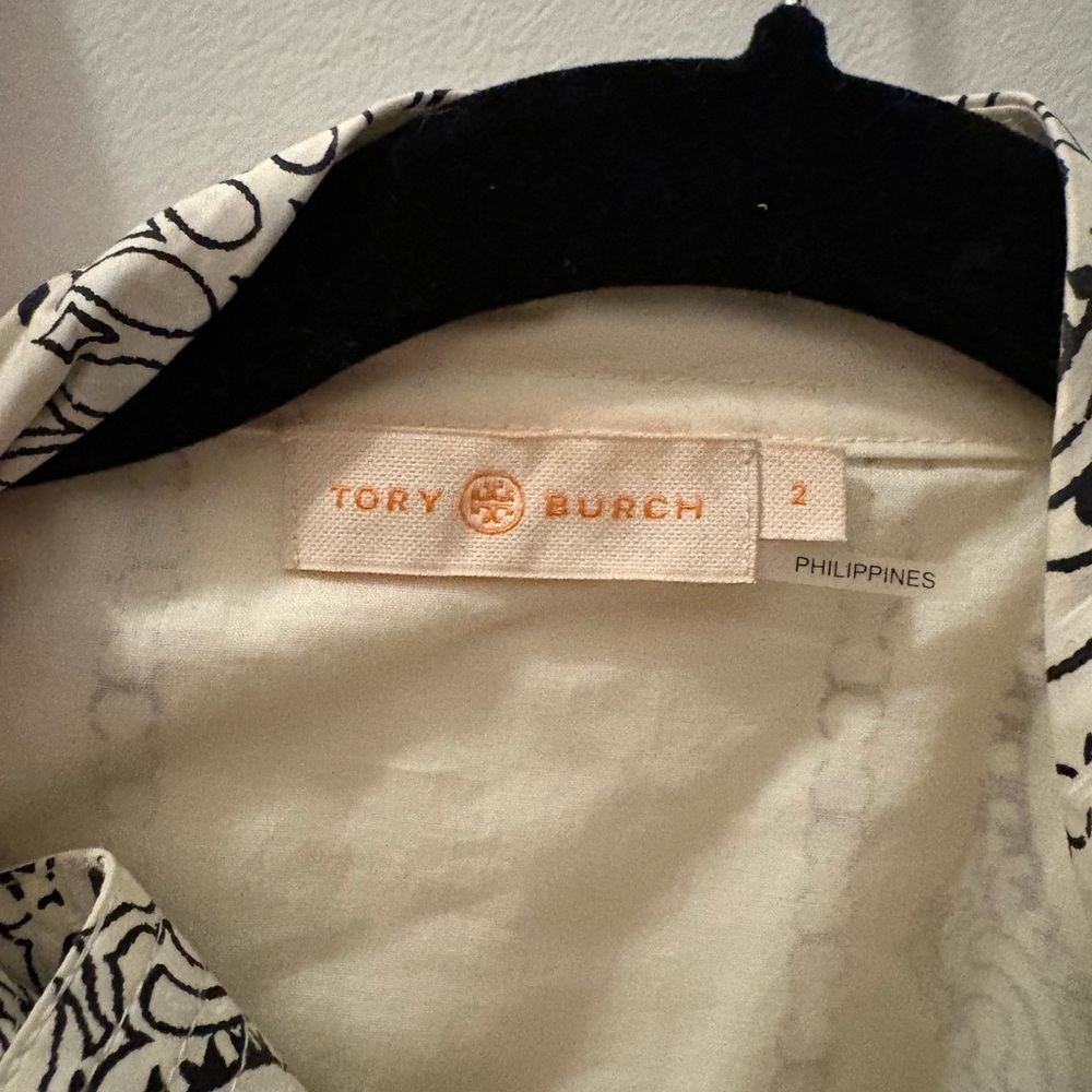 Tory Burch White Paisley Midi Wrap Dress - Picture 5 of 5